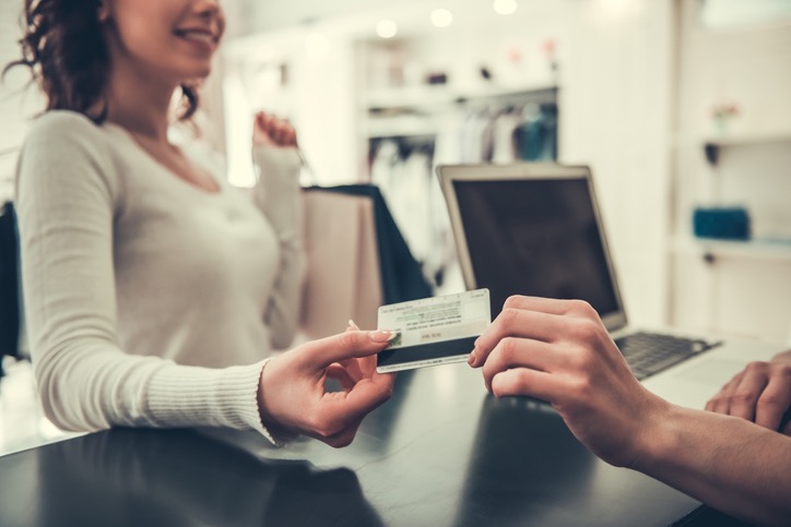 girl making a purchase