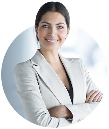 Smiling Female Business Leader With Arms Crossed